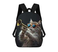 sinyumoney Persian Trumpet 3D Printed 17inch School Bag Children's School Backpack Travel Backpacks Casual Fashion Bag for Kids School Students