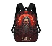 sinyumoney Perun 17inch School Bag 3D Printed Children's School Backpack Casual Fashion Travel Backpacks for Kids School Students