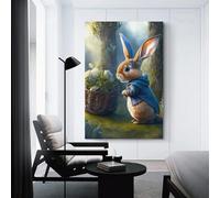 sinyumoney Peter Rabbit's Adventure in The Forest Wall Prints for Living Room Prints for Special Occasions Artwork 20x30inch(50x75cm)