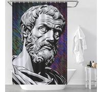 sinyumoney Philosopher's Wisdom Timeless Insights Shower Curtains Mould Proof 100% Polyester Fabric Washable Bathroom Decor Curtains for Shower Bath Curtain Wet Room 46.85x70.87Inch（119x180cm）