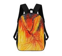 sinyumoney Phoenix Bird 3D Printed Children's School Backpack for Kids High Capacity Travel Rucksacks Book Bags Kids School Bag Back Pack 17inch