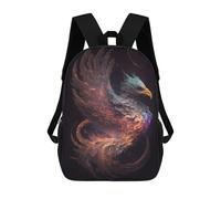 sinyumoney Phoenix Celestial Firebird Artwork Backpacks Kids School Backpack School Bag 3D Printed School Bag for Boys Elementary And Middle School Students 17inch