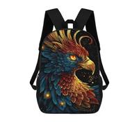 sinyumoney Phoenix Feather Artwork Rucksack Rucksack Casual Daypacks School Work Travel Bag for Men, Women & Teenage Boys 17inch
