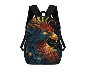 sinyumoney Phoenix Feather Artwork Rucksack Rucksack Casual Daypacks School Work Travel Bag for Men, Women & Teenage Boys 17inch