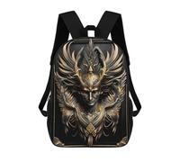 sinyumoney Phoenix Golden God Kids School Backpack 17 Inch School Bag 3D Printed School Bag for Boys Elementary And Middle School Students