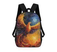 sinyumoney Phoenix Moonlight School Backpack for Girls Backpack Water Repellent Casual Daypack Lightweight Rucksack Boy Girl School Backpack 17inch
