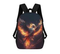 sinyumoney Phoenix Mythology Evo Bird 17inch School Bag 3D Printed Children's School Backpack Casual Fashion Travel Backpacks for Kids School Students