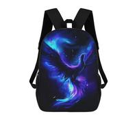 sinyumoney Phoenix Neon Animal Backpack School Bag Large Water Resistant Laptop Backpack for Girls Boys Teenage 17inch
