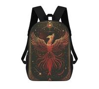 sinyumoney Phoenix Rebirth School Bags Water Resistant Travel Backpack Computer Bag for Campus Outdoor Travel Sports 17inch
