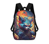 sinyumoney Phoenix Rise Artistic Firebird -2 Kids School Backpack School Bag 3D Printed School Bag for Boys Elementary And Middle School Students 17inch