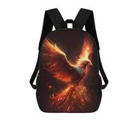 sinyumoney Phoenix Rise Fiery Legend Children's School Backpack 3D Printed for Kids Travel Rucksacks Book Bags Kids School Bag 17inch