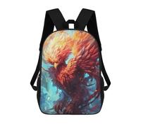 sinyumoney Phoenix Rise Mythical Artwork -1 School Bags Business Laptop Rucksack Bag Unisex Casual Daypack for Teenage Girls Boys Women Men 17inch