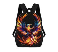 sinyumoney Phoenix Rising Artwork -1 School Bags Business Laptop Rucksack Bag Unisex Casual Daypack for Camping Outdoor Adventures And Daily Travel 17inch