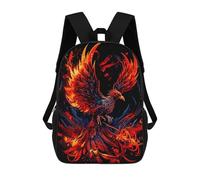 sinyumoney Phoenix Rising Artwork -4 Rucksack Fashion Stationery Backpack Waterproof Casual Daypacks for Boys/Girls/Teenagers 17inch