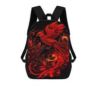 sinyumoney Phoenix Rising Artwork -8 Backpack for Boys Teen Students, Girls Rucksack Bags Toddler Elementary Middle School Bookbag 17inch