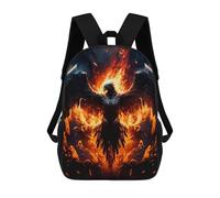 sinyumoney Phoenix Rising Fire And Ashes Backpacks 3D Printed School Bag Casual Kids Fashion School Bag for Boys Middle School Students School 17inch