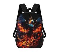 sinyumoney Phoenix Rising Fire Artwork Backpack School Lightweight Airport College Students Back Pack for Men, Women & Teenage Boys 17inch