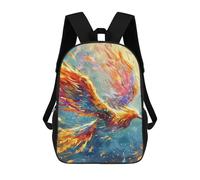 sinyumoney Phoenix Rising Firebird Artwork -1 Backpack School Bag High Secondary School Bags Casual Backpack - Perfect for Travel, Work And Daily Use 17inch