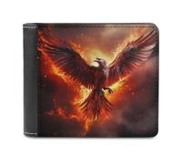 sinyumoney Phoenix Rising Firebird Artwork -3 3D Print Clutch Purse Card Slots Coin RFID Blocking Slots Note Section Purse Everyday Use 11.7cm*9.5cm