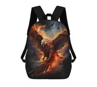sinyumoney Phoenix Rising Firebird Artwork -6 Backpack School Bag High Secondary School Bags Casual Backpack for Teenage Girls Boys Women Men 17inch