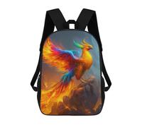 sinyumoney Phoenix Rising Mythical Bird Artwork Backpack School Bag Fashion Stationery Backpack Waterproof Casual Daypacks- Perfect for Travel, Work And Daily Use 17inch