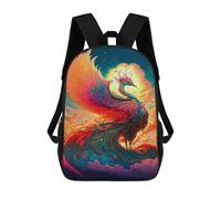 sinyumoney Phoenix Rising Mythical Firebird Art School Backpack Water Resistant Travel Backpack Computer Bag for Men, Women & Teenage Boys 17inch