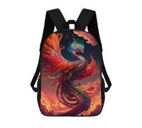 sinyumoney Phoenix Rising Mythical Firebird Artwork -1 Backpack School Bag High Secondary School Bags Casual Backpack - Perfect for Travel, Work And Daily Use 17inch
