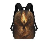 sinyumoney Phoenix Rising Mythical Firebird Artwork -1 Backpacks 3D Printed Kids School Backpack School Bag Fashion Rucksacks for Boys Elementary And Middle School Students 17inch