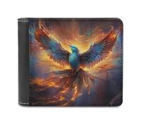 sinyumoney Phoenix Rising Mythical Firebird Artwork 3D Print Men's Wallet Credit Card Holder RFID Blocking Stylish Slots Note Section Purse for Boys Girls 11.7cm*9.5cm