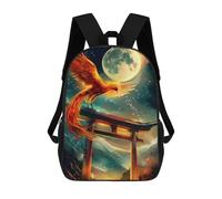 sinyumoney Phoenix Rising Torii Rucksack Daypacks Business Backpack Water Resistant Bookbag for Men/Women 17inch