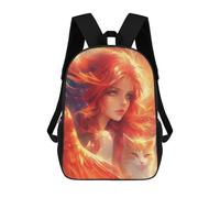 sinyumoney Phoenix Woman with Cat -1 School Backpack Water Resistant School Bag Business Backpack for Men/Women 17inch