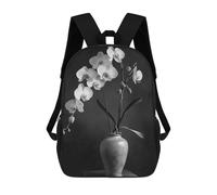 sinyumoney Photo Art Flowers IV Children's Backpack, 3D Printed School Backpack, Backpack for Boys Girls, Adjustable School Bag for Primary School 17inch