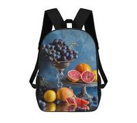 sinyumoney Photo Art Fruits II Backpacks Kids School Backpack School Bag 3D Printed School Bag for Boys Elementary And Middle School Students 17inch