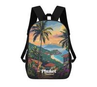 sinyumoney Phuket Thailand Sunset Children's Backpack, Schoolbag Large Capacity Students Bookbag Rucksack Knapsack for Boys Girls Adults Teen 17inch