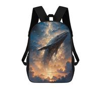 sinyumoney Piercing The Clouds Backpack Kids School Backpack School Bag 3D Printed Fashion School Bag for Boys Elementary And Middle School Student 17inch