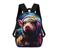 sinyumoney Pig Astronaut Space Suit-14 Backpack School Bag Large School Backpack for Boys - Perfect for Travel, Work And Daily Use 17inch