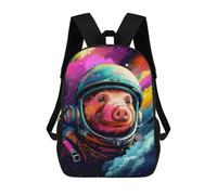 sinyumoney Pig Astronaut Space Suit-3 Backpack School Bag High Secondary School Bags Casual Backpack - Perfect for Travel, Work And Daily Use 17inch