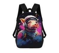 sinyumoney Pig Astronaut Space Suit School Backpack Secondary Causal Travel High School Bags for Camping Outdoor Adventures And Daily Travel 17inch