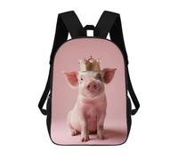 sinyumoney Piglet in A Crown Rucksack Daypacks Business Backpack Water Resistant Bookbag for Men/Women 17inch