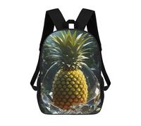 sinyumoney Pineapple in Crystal Backpack, Children's Backpack, Student School Bag Bookbag Rucksack, 3D Printed School Bag for Boys Girls 17inch