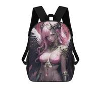 sinyumoney Pink Anime Girl Backpack School Bag Water Resistant School Bag Business Backpack for Boys/Girls/Teenagers 17inch