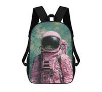 sinyumoney Pink Astronaut Painting-1 Backpack School Lightweight Airport College Students Back Pack for School/Work/Travel 17inch