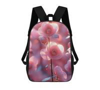 sinyumoney Pink Camellia Flowers in Bloom Children's 17 Inch School Backpack 3D Printed Anime Movies for Kids Travel Rucksacks Book Bags Kids School Bag