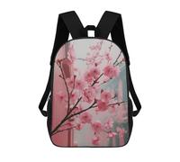 sinyumoney Pink Cherry Blossoms in Bloom School Bags Lightweight Airport College Students Back Pack for School/Work/Travel 17inch