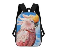 sinyumoney Pink Cockatoo Rucksack Lightweight Casual Daypack School Backpacks for School/Work/Travel 17inch