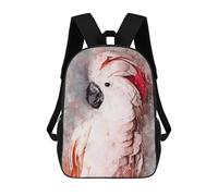sinyumoney Pink Cockatoo School Backpack Water Resistant Computer Rucksack for Campus Outdoor Travel Sports 17inch