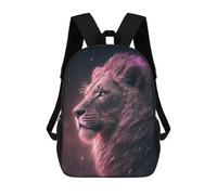 sinyumoney Pink Fantasy Lion Glow School Backpack Water Resistant Travel Backpack Computer Bag for School/Work/Travel 17inch