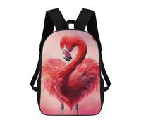 sinyumoney Pink Flamingo Backpack School Bag Water Resistant Travel Backpack Computer Bag for Girls Boys Teenage 17inch
