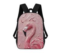 sinyumoney Pink Flamingo Painting School Bags Water Resistant Travel Backpack Computer Bag for Campus Outdoor Travel Sports 17inch