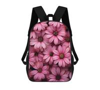sinyumoney Pink Flower Background School Bags Large Water Resistant Laptop Backpack for Campus Outdoor Travel Sports 17inch